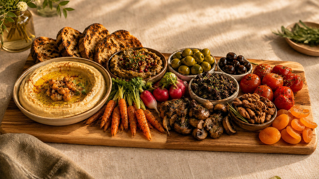 Apéro vegan : composer une planche sans fromage ni charcuterie