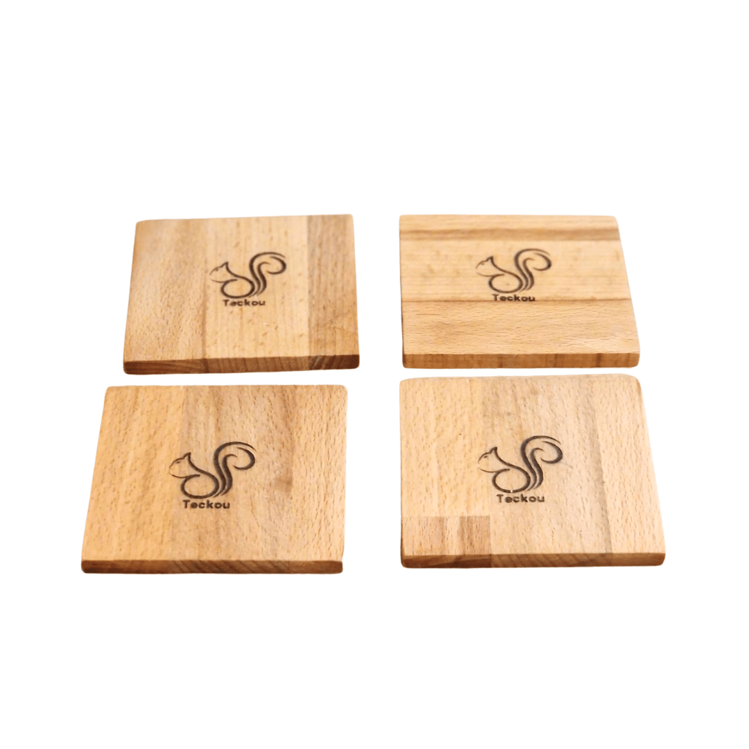 Teckou  4 dessous de verre Hêtre