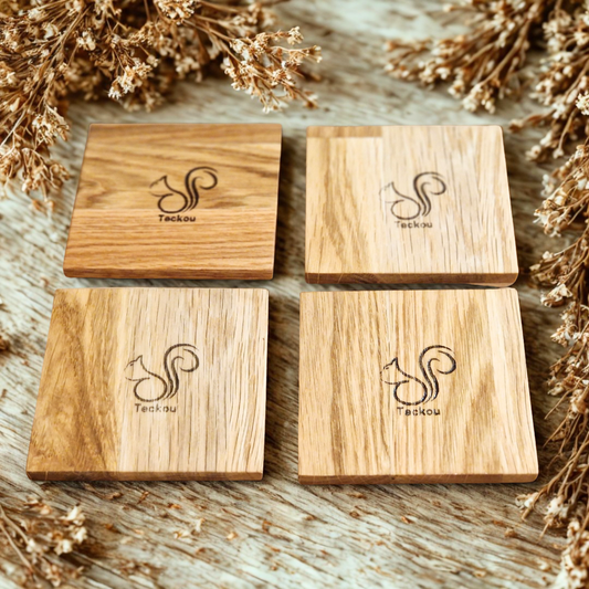 4 dessous de verre Chêne