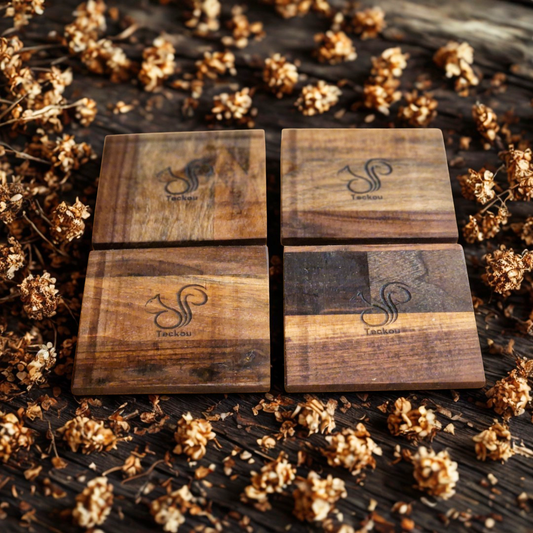 4 dessous de verre Noyer