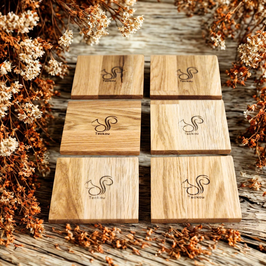 6 dessous de verre Chêne