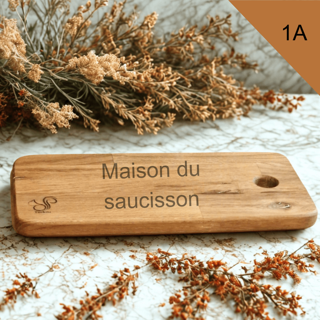 Teckou Planche à saucisson personnalisée - Chêne