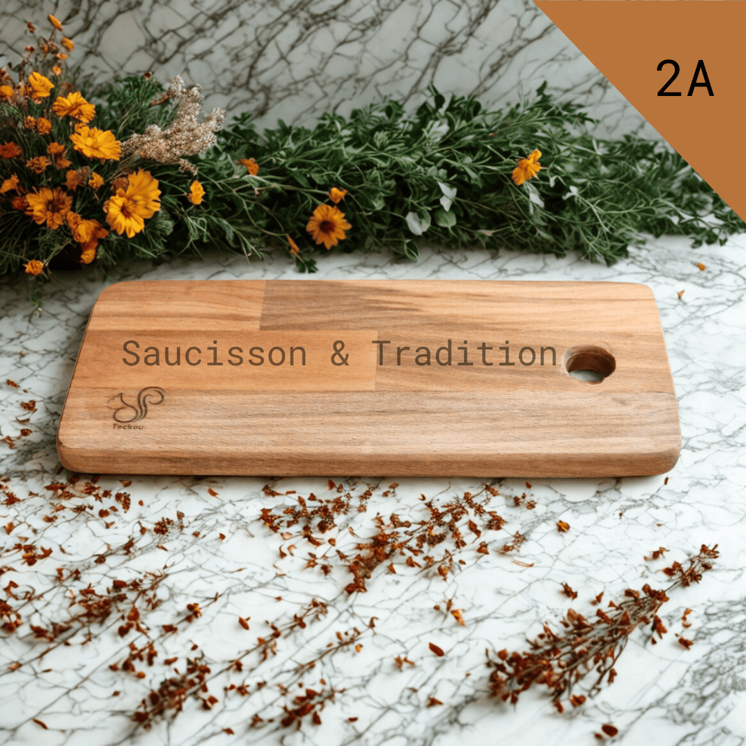 Teckou Planche à saucisson personnalisée - Hêtre
