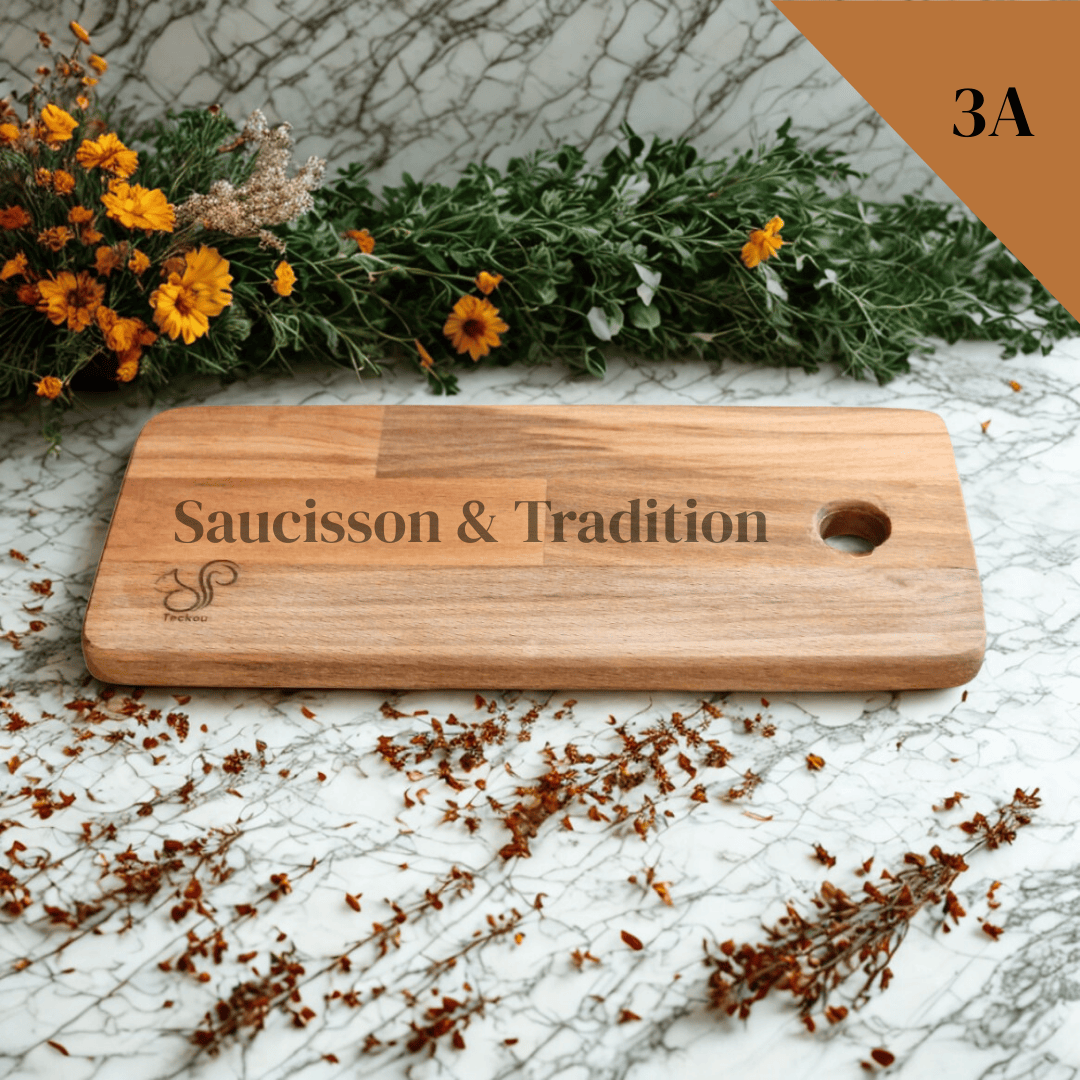 Teckou Planche à saucisson personnalisée - Hêtre