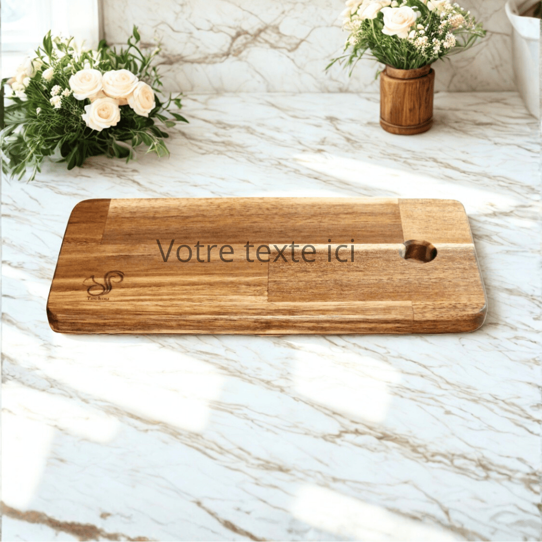 Teckou Planche à saucisson personnalisée - Acacia