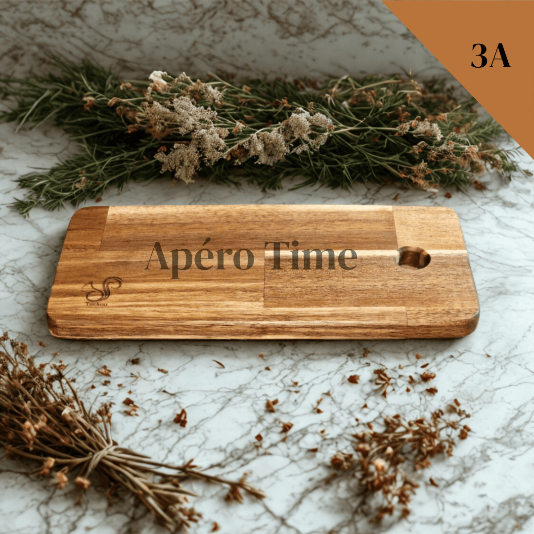 Teckou Planche à saucisson personnalisée - Acacia