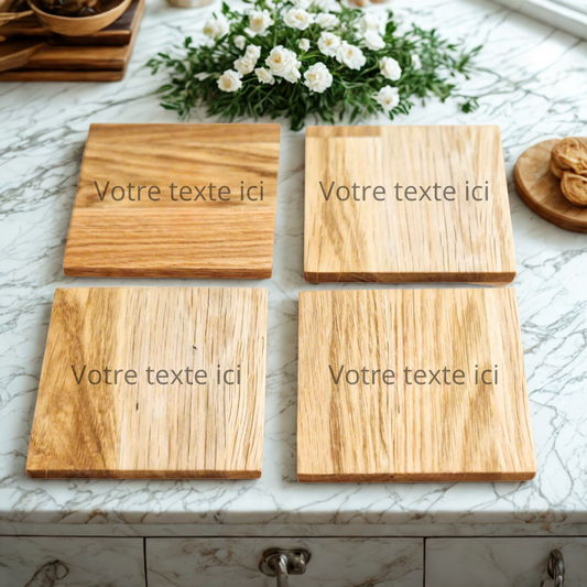 Dessous de Verre personnalisé - Chêne