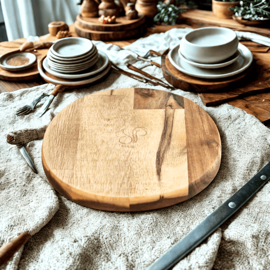 Dessous de plat rond Acacia