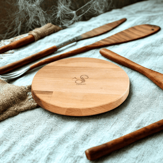 Dessous de plat rond Hêtre