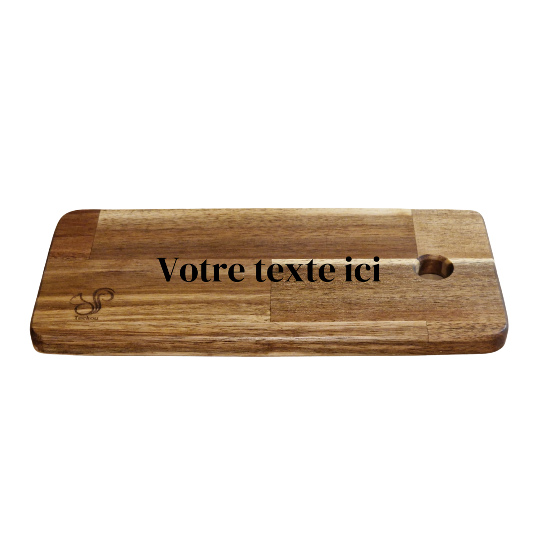 Planche à Petit-déjeuner Personnalisable 24.9x14.9 Cm - Mélamine Incassable, Lavable Au Lave-vaisselle