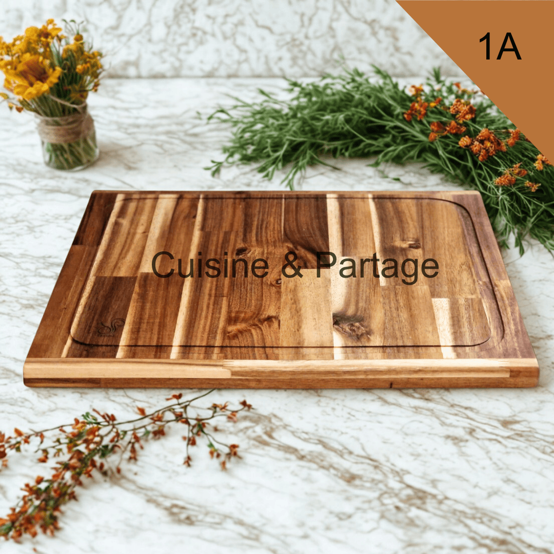 Teckou Planche à découper XXL personnalisée - Acacia