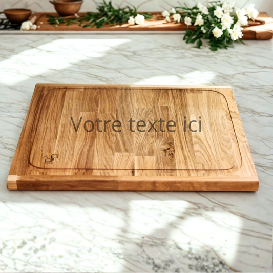 Planche à découper XXL personnalisée - Chêne
